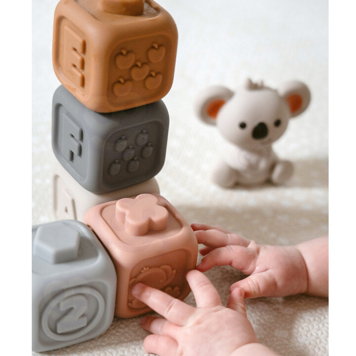 WOOPIE BABY Educational Pyramid Set Sensory Blocks 2in1 Teether Numbers