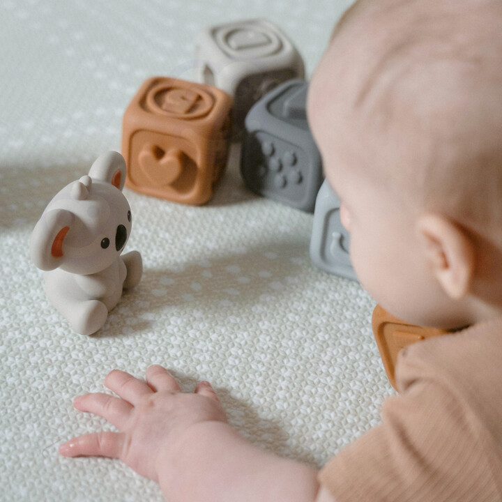 WOOPIE BABY Educational Pyramid Set Sensory Blocks 2in1 Teether Numbers
