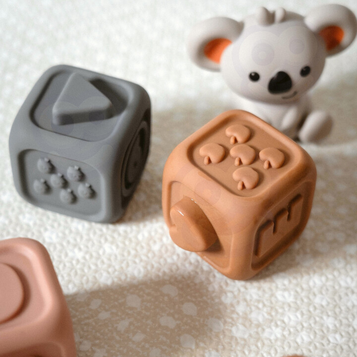 WOOPIE BABY Educational Pyramid Set Sensory Blocks 2in1 Teether Numbers