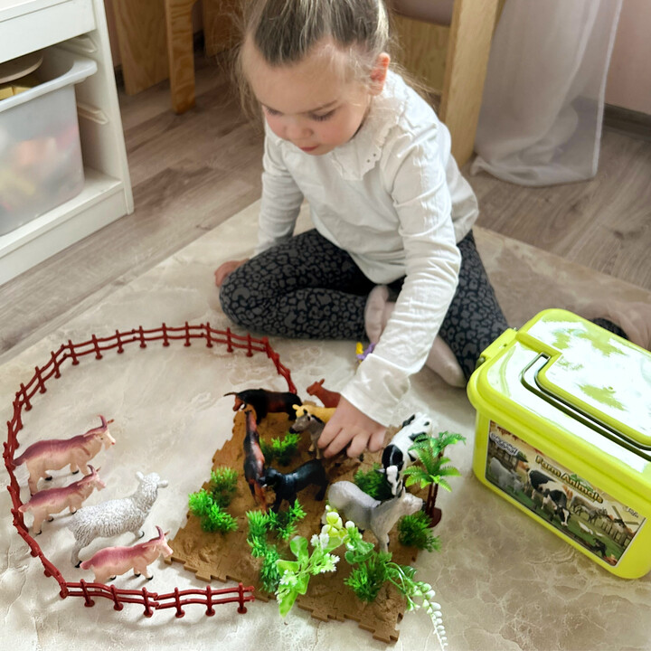 WOOPIE Set of Farm Figures + Chest 57 pcs.