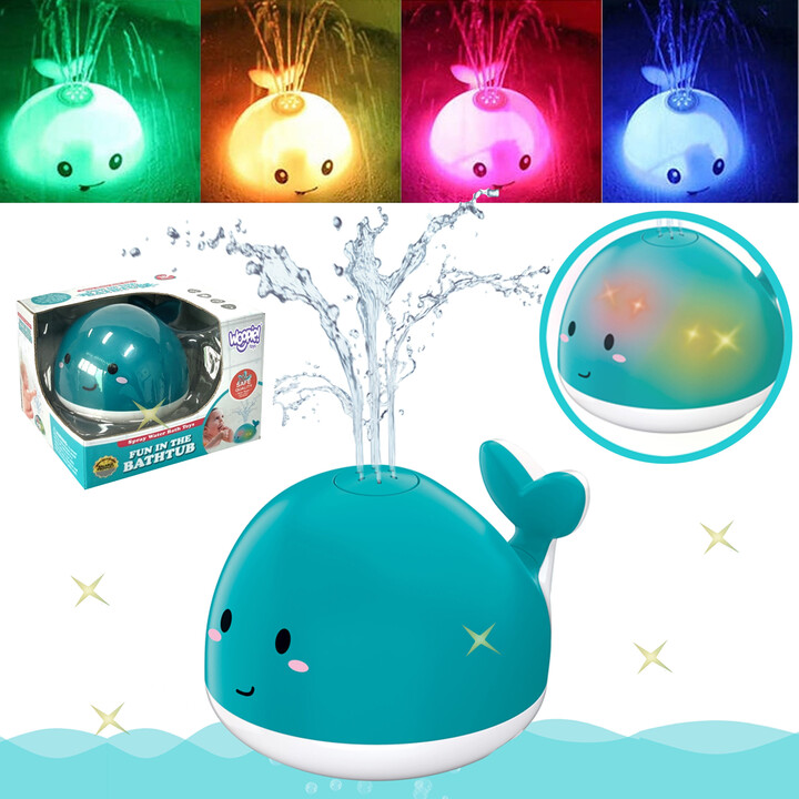 WOOPIE Whale Fountain Bath Toy - Blue