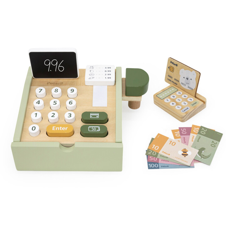 VIGA PolarB Wooden Cash Register Green