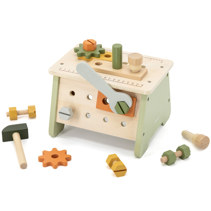 VIGA PolarB Mini Workshop 2in1 Tool Box Wooden Set