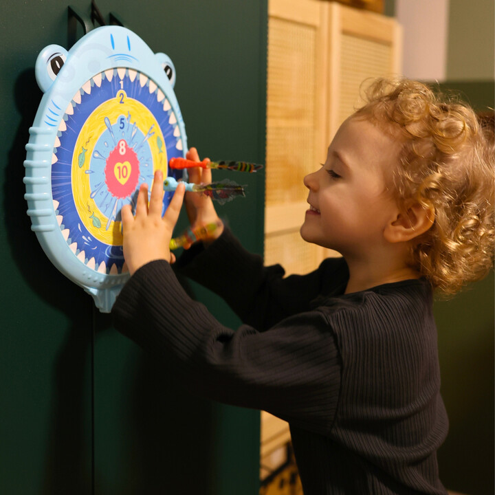 WOOPIE Magnetic Dart Game Safe Dart Board Happy Shark