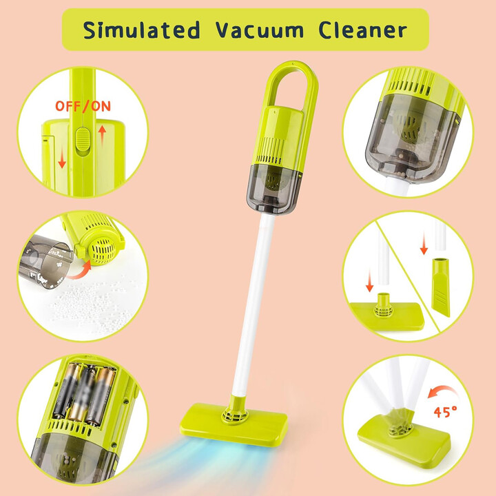 WOOPIE XXL Cleaning Set 3-in-1 Trolley 29 Pieces Red