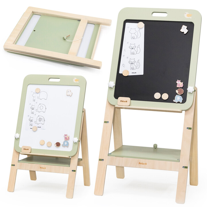 VIGA PolarB Growing Wooden Magnetic Dry-Erase Chalkboard