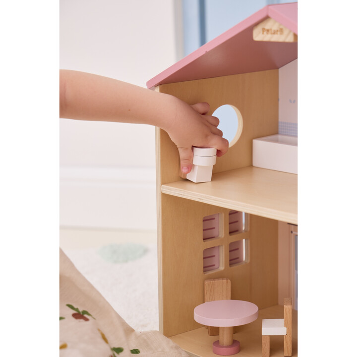 VIGA PolarB Large Wooden Dollhouse 17 pcs.