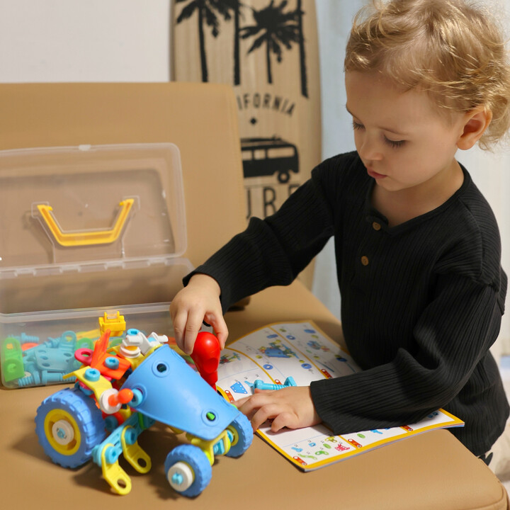 WOOPIE 6-in-1 STEM Vehicle Building Block Set