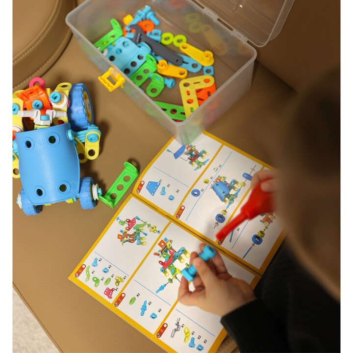 WOOPIE 6-in-1 STEM Vehicle Building Block Set