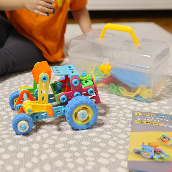 WOOPIE 6-in-1 STEM Vehicle Building Block Set