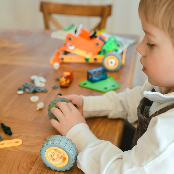 WOOPIE Construction Bricks Set STEM Vehicles 163 pcs.
