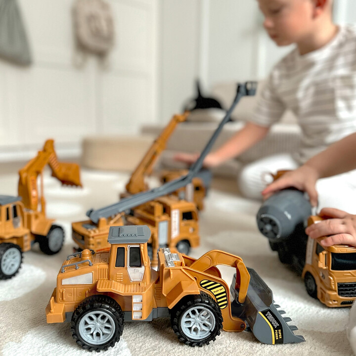 WOOPIE Big Set of Construction Vehicles 6 in 1
