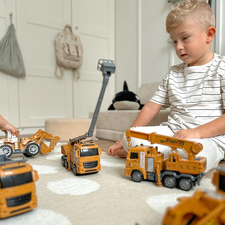 WOOPIE Big Set of Construction Vehicles 6 in 1