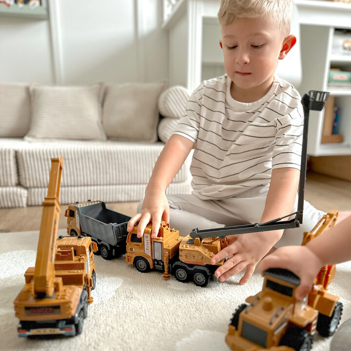 WOOPIE Big Set of Construction Vehicles 6 in 1