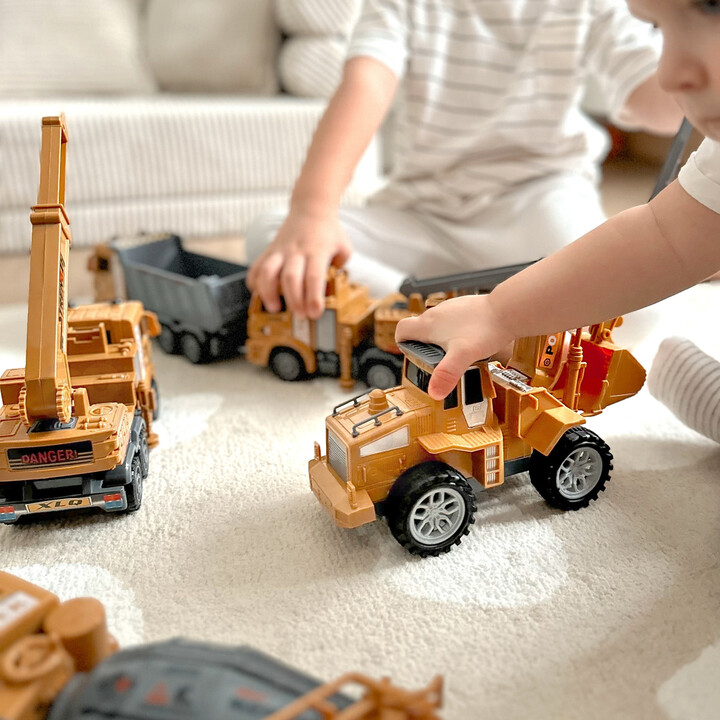 WOOPIE Big Set of Construction Vehicles 6 in 1