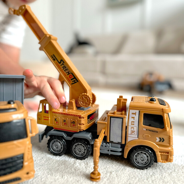 WOOPIE Big Set of Construction Vehicles 6 in 1