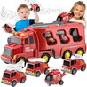 WOOPIE Road Tow Truck Set of 5 Cars - Fire Department