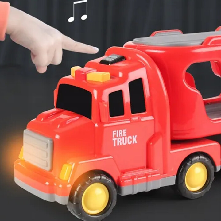 WOOPIE Road Tow Truck Set of 5 Cars - Fire Department