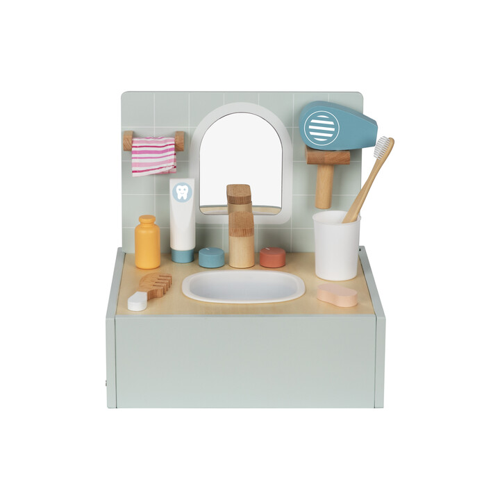 TOOKY TOY Toilet Bathroom Wooden Toilet Bathroom with Accessories