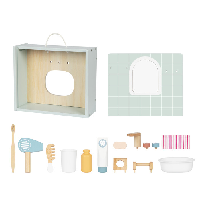 TOOKY TOY Toilet Bathroon Toaleta Drewniana Łazienka z Akcesoriami