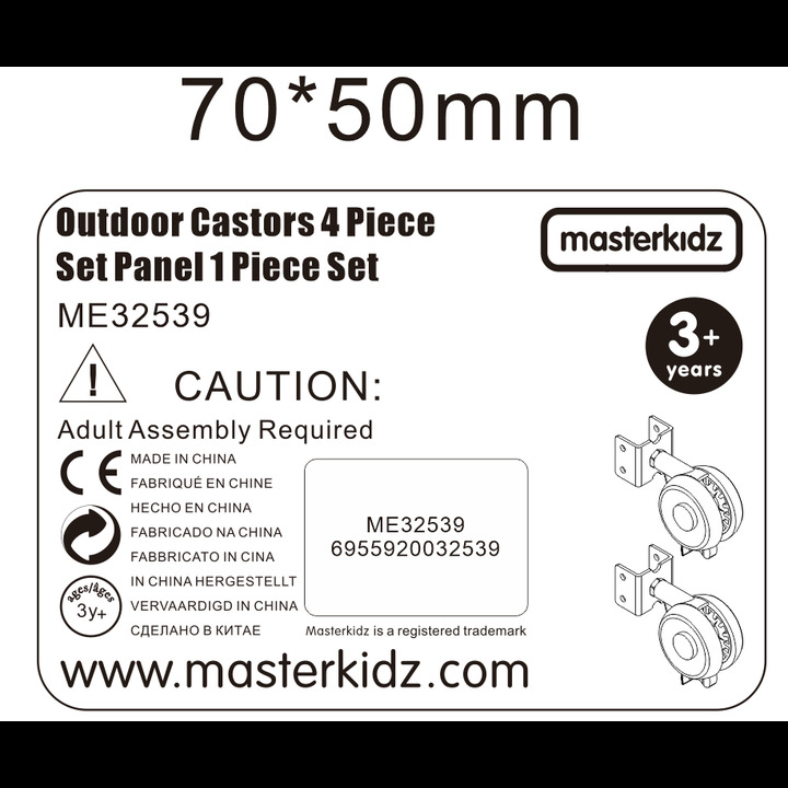 MASTERKIDZ Kółka Do Tablicy 4 szt.
