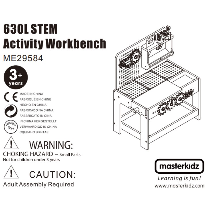 MASTERKIDZ Wooden Montessori STEM Workshop with Tools