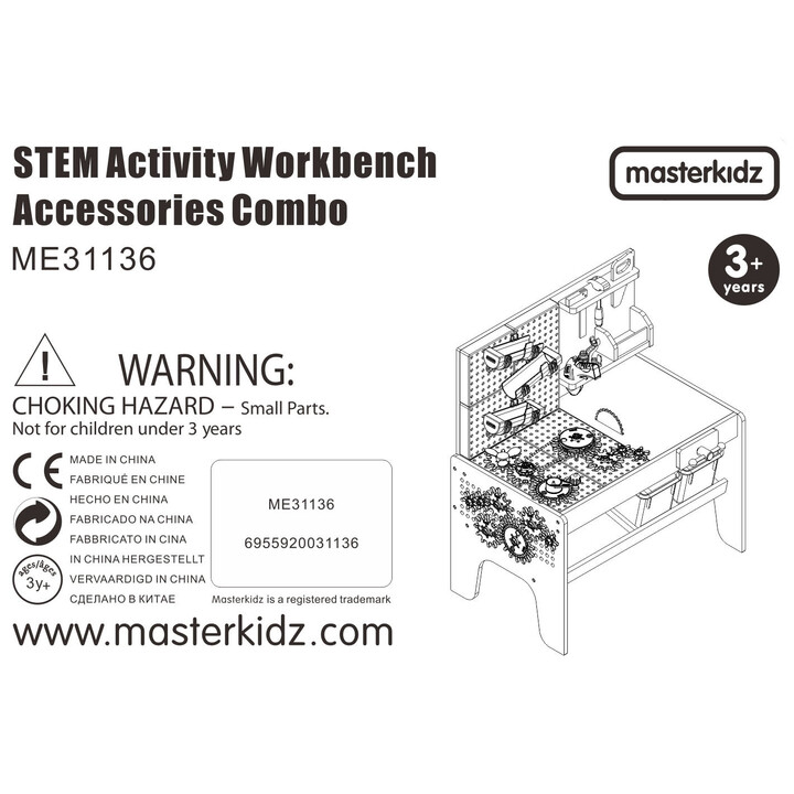 MASTERKIDZ STEM Workbench Accessory Set 111 pcs.