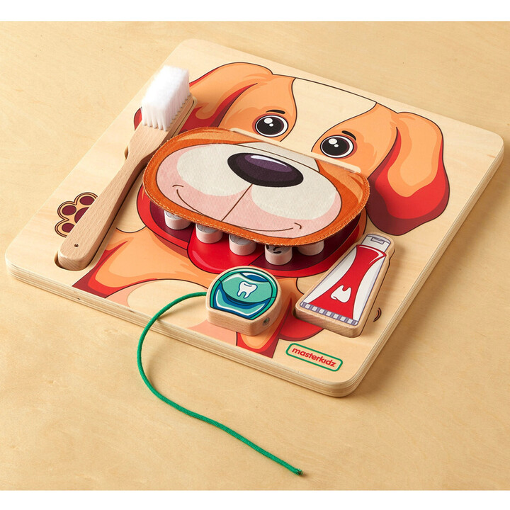 MASTERKIDZ Learning Healthy Oral Hygiene with a Dog as an Example - Montessori Educational Wall Chart