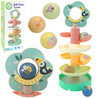 WOOPIE GREEN Wooden Ball Track Sensory Educational 6 pcs.