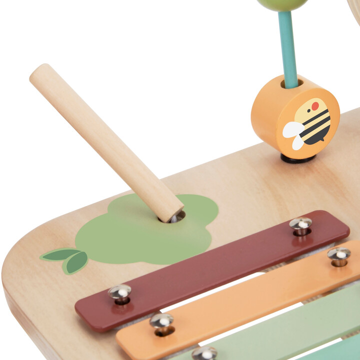 WOOPIE GREEN Drewniany Stolik Edukacyjny Muzyczny Labirynt Sensoryczny 5W1