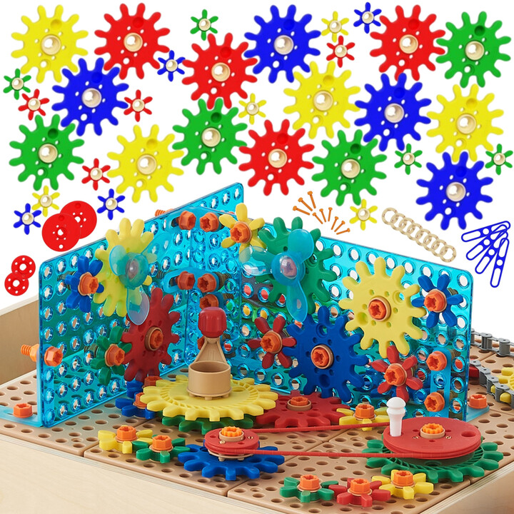 MASTERKIDZ Mixed Gears Accessory Set for STEM Wall Panels 198 pcs.