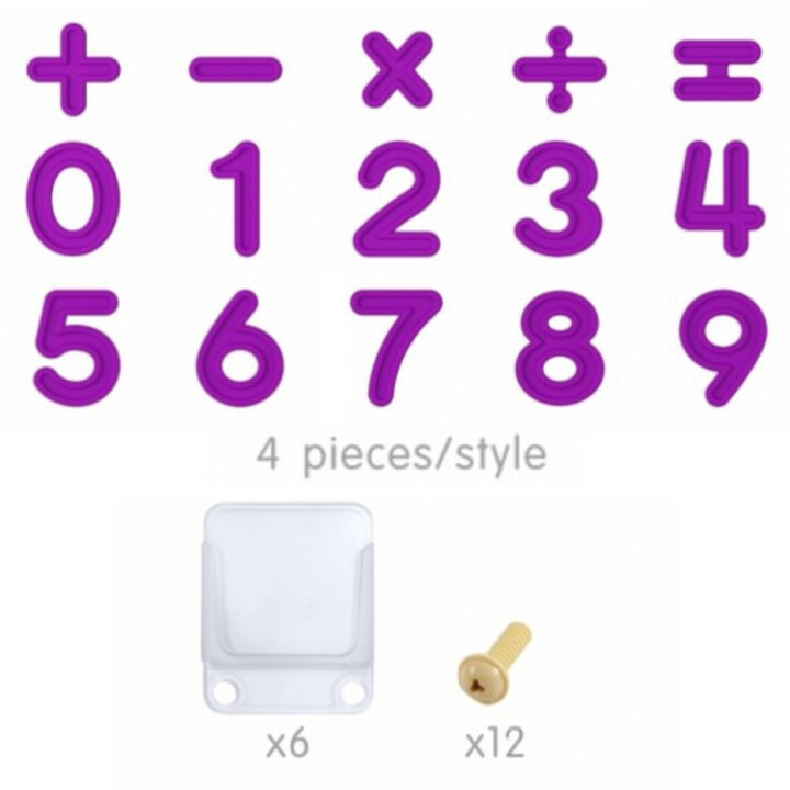 MASTERKIDZ Set of Numbers and Symbols for Learning Counting and Mathematics for STEM Wall Panels 82 pcs.