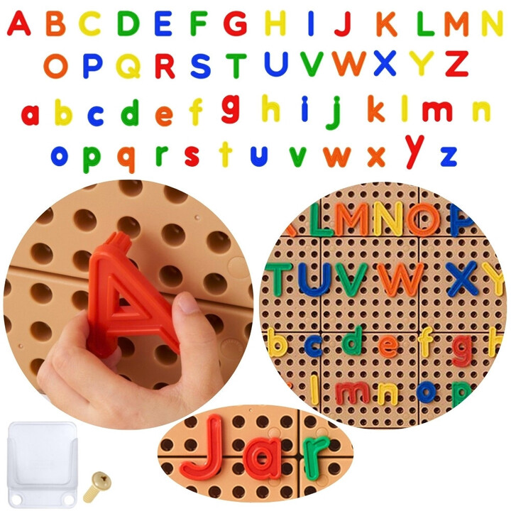 MASTERKIDZ Alphabet Letter Set (Capital and Small) for STEM Wall Panels 122 pcs.