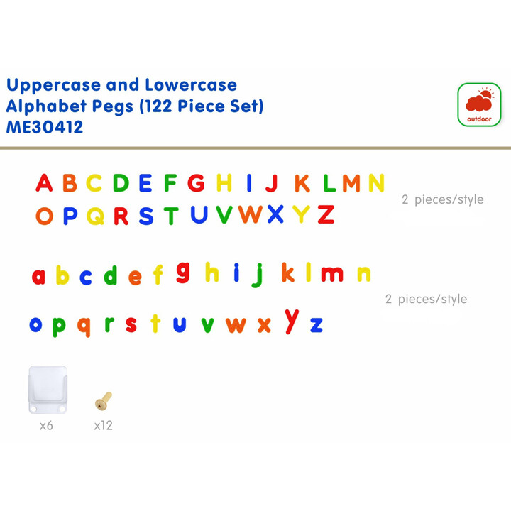 MASTERKIDZ Alphabet Letter Set (Capital and Small) for STEM Wall Panels 122 pcs.