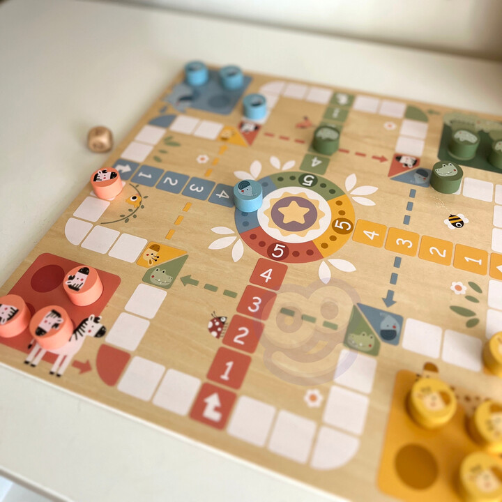 WOOPIE GREEN Gry Planszowe  Logiczne 2w1 Ludo Chińczyk + Uwolnij Zwierzątka
