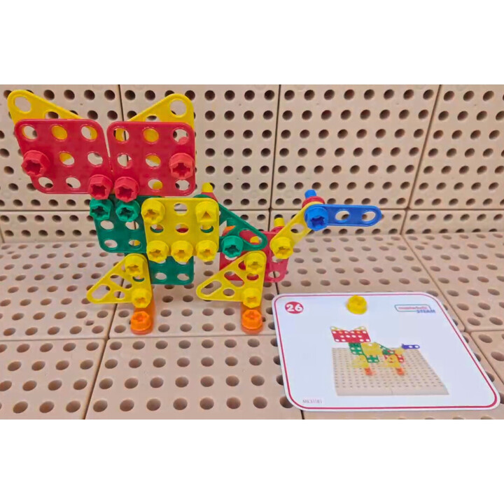 MASTERKIDZ Set of Geometric Shapes Blocks for STEM Wall Panels 260 pcs.