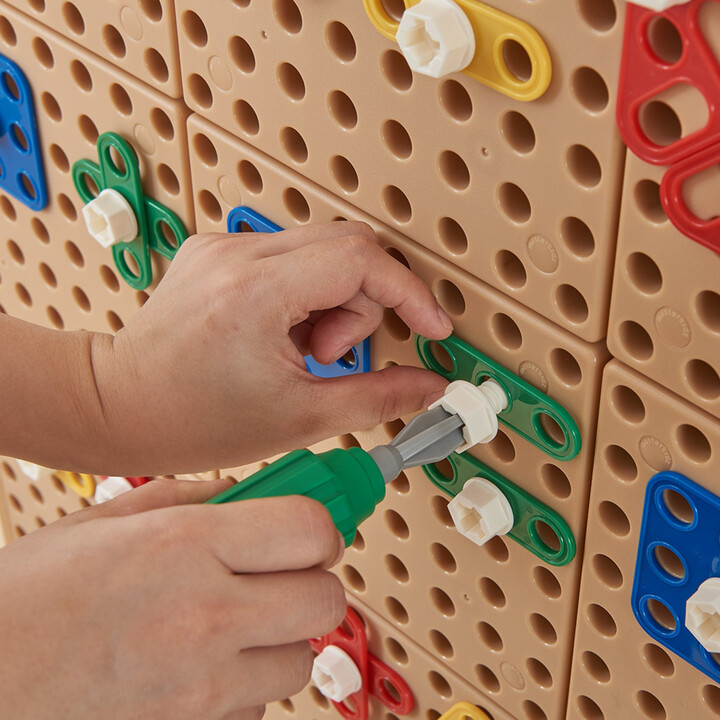 MASTERKIDZ Set of Geometric Shapes Blocks for STEM Wall Panels 260 pcs.