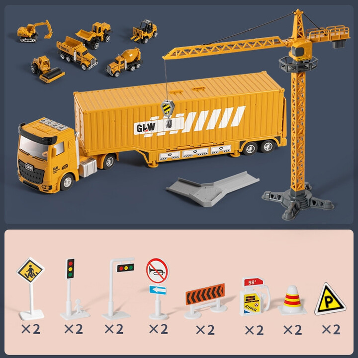 WOOPIE Truck 6 in 1 Construction Set Crane Springs Accessories