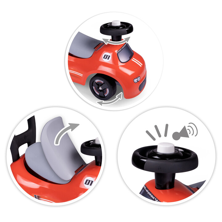 Smoby Red Ride-On with Horn