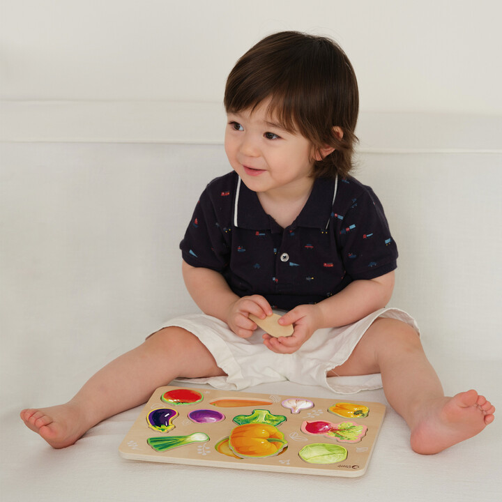 CLASSIC WORLD Wooden Montessori Vegetable Puzzle