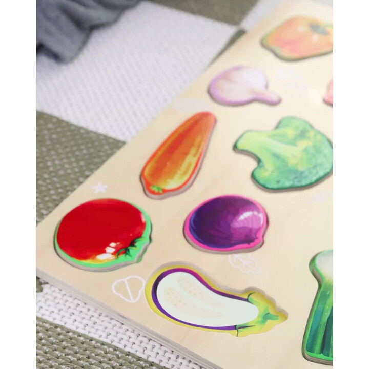 CLASSIC WORLD Wooden Montessori Vegetable Puzzle