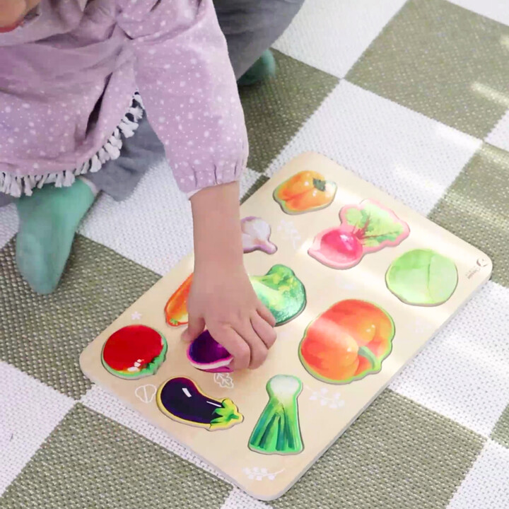 CLASSIC WORLD Wooden Montessori Vegetable Puzzle