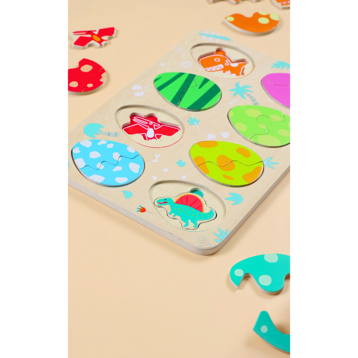 CLASSIC WORLD Wooden Puzzle Eggs Dinosaurs