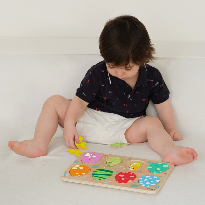 CLASSIC WORLD Wooden Puzzle Eggs Dinosaurs