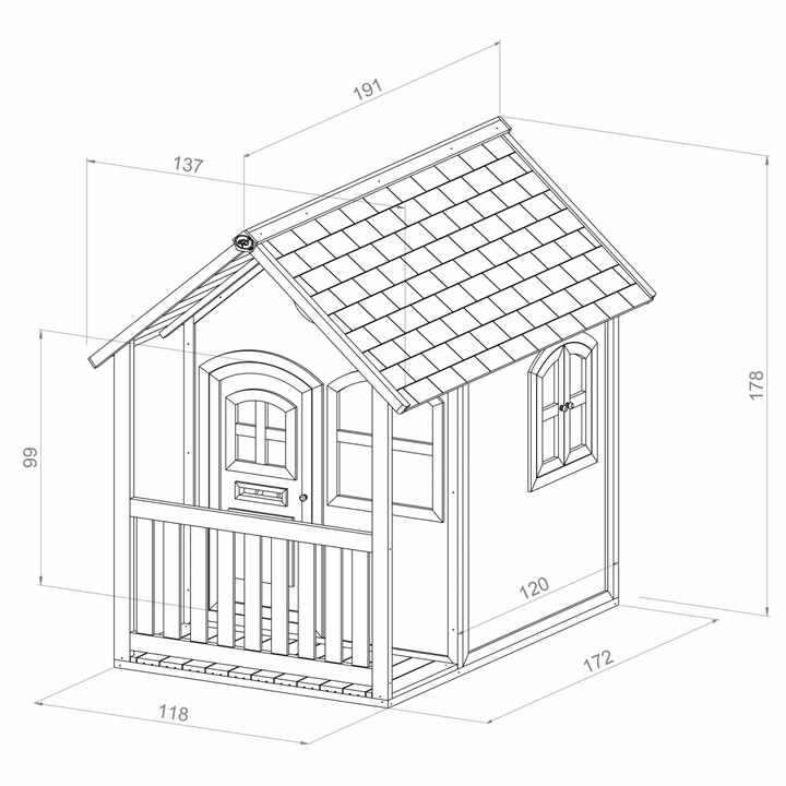 AXI Wooden House with Windows Alex Playhouse 178 cm