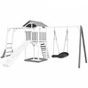 AXI Wooden Playground Tower with Swing, Climbing Ladders, XXL Slide