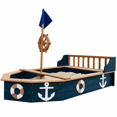 AXI Wooden Sandbox Doris Pirate Ship with Storage + Cover 153 cm