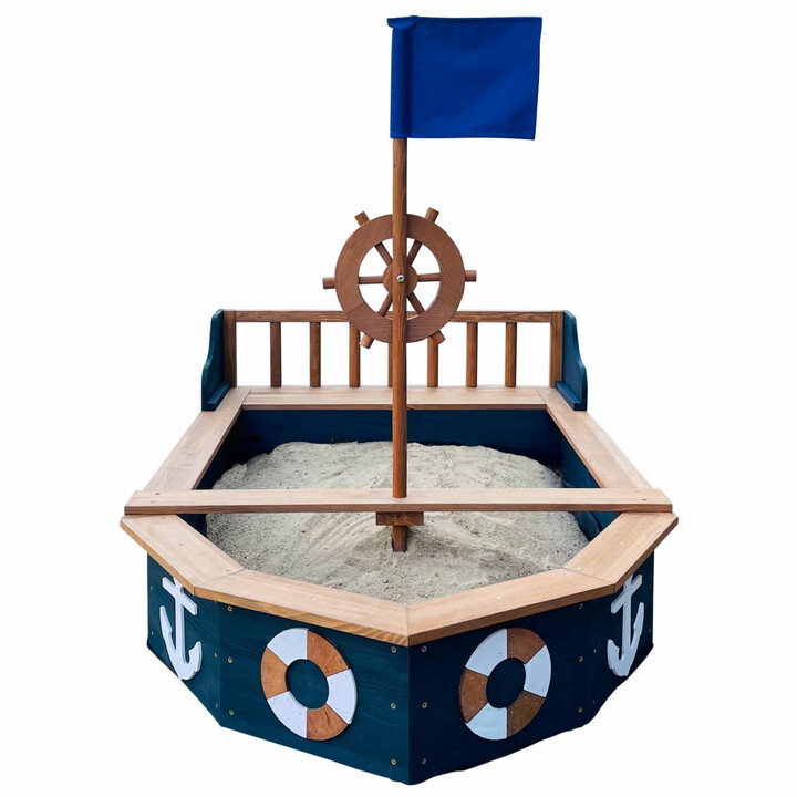 AXI Wooden Sandbox Doris Pirate Ship with Storage + Cover 153 cm