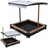 AXI Wooden Sandbox with Roof and Benches