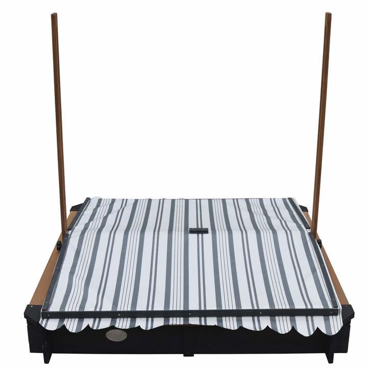 AXI Wooden Sandbox with Roof and Benches